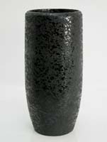 Callisto Struktur Vase Schwarz