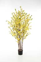 FORSYTHIA TREE 130 CM - Länge: 130cm, Blätter: 360, Blüten: 1450