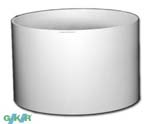 Basic Kunststoffgefäße rund 24/24 cm RAL 9010 reinweiß glänzend