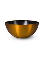 Aluminium Schale - Aluminium gebürstet gold-orange ø43/H:18